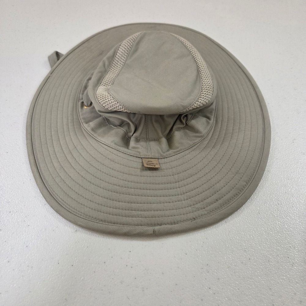 Tilley Hikers Hat Khaki Tan Mesh Ventilated Wide Brim Sun Hat Made in Canada